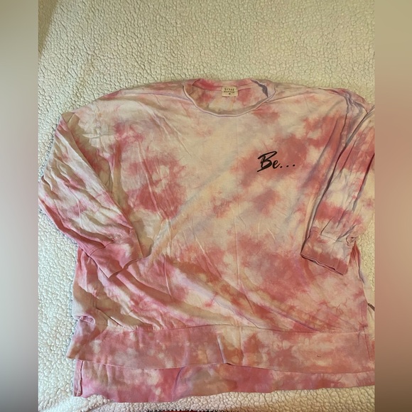 Urban Nation Tops - Urban Nation Pink Tie-Dye Top 2x